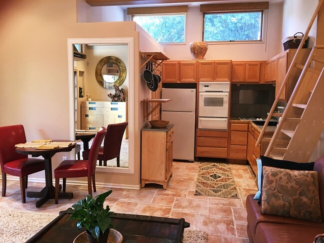 Partial: Living room, Loft stairs & Kitche - 8567 Walnut Dr