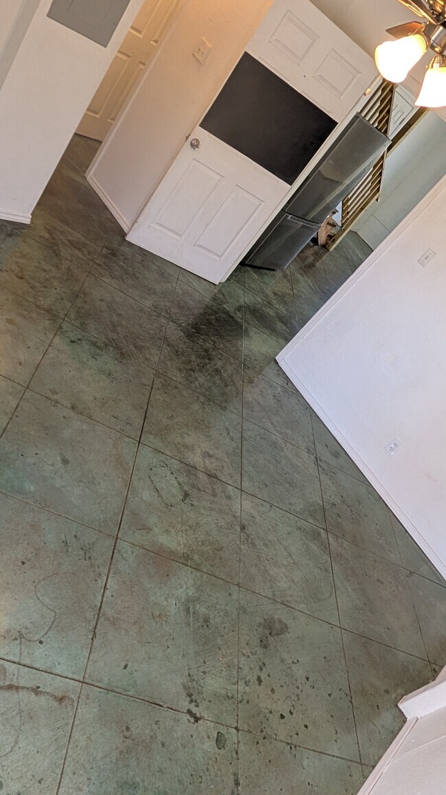 Dormitorio principal con puerta al patio y baño en suite con vestidor. - 805 E Avenue C