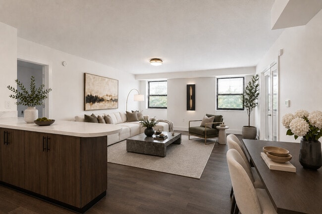 Ultra 2BR Apartment Living Room/Kitchen - Newington Tower