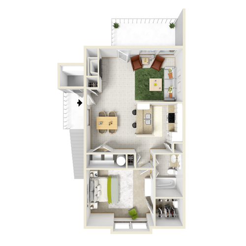 Plano de planta - Courtyard Apartments and Mini Storage