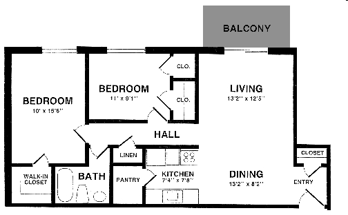 2BR/1BA - Roanoke Street Apartments