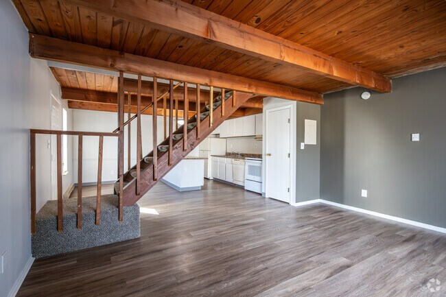 2BR, 1BA - 900SF - Living Room - Abbington Village
