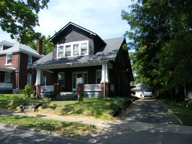 Outside at front porch off Den - 217 Stone Ave