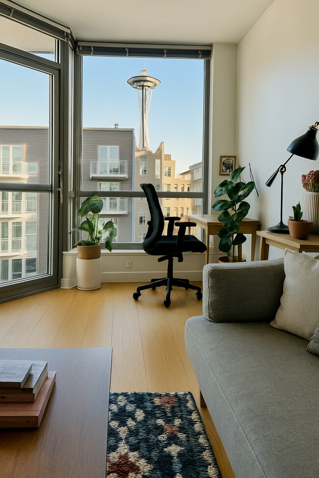 Living room Space Needle view - 2929 1st Ave