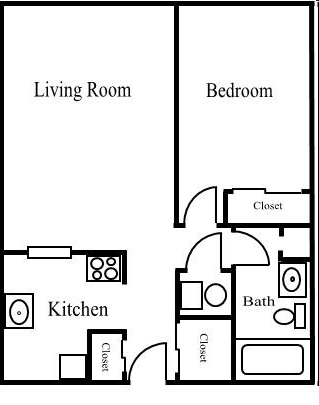 1BR/1BA - La Luz Apartments