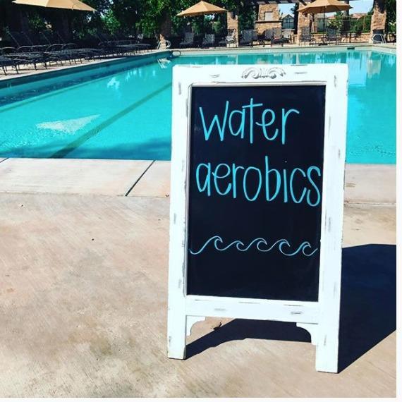 Aerobics classes in pool area - 3513 Elevations Way