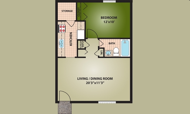 1BR/1BA - Carrollton Village Apartments