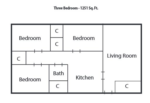 3BR/1BA - Southwyck Hills Apartments