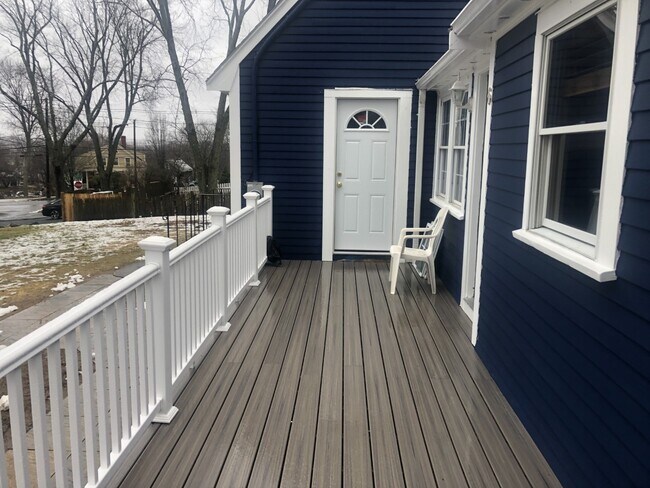 deck with entry door - 6 Cardinal Rd