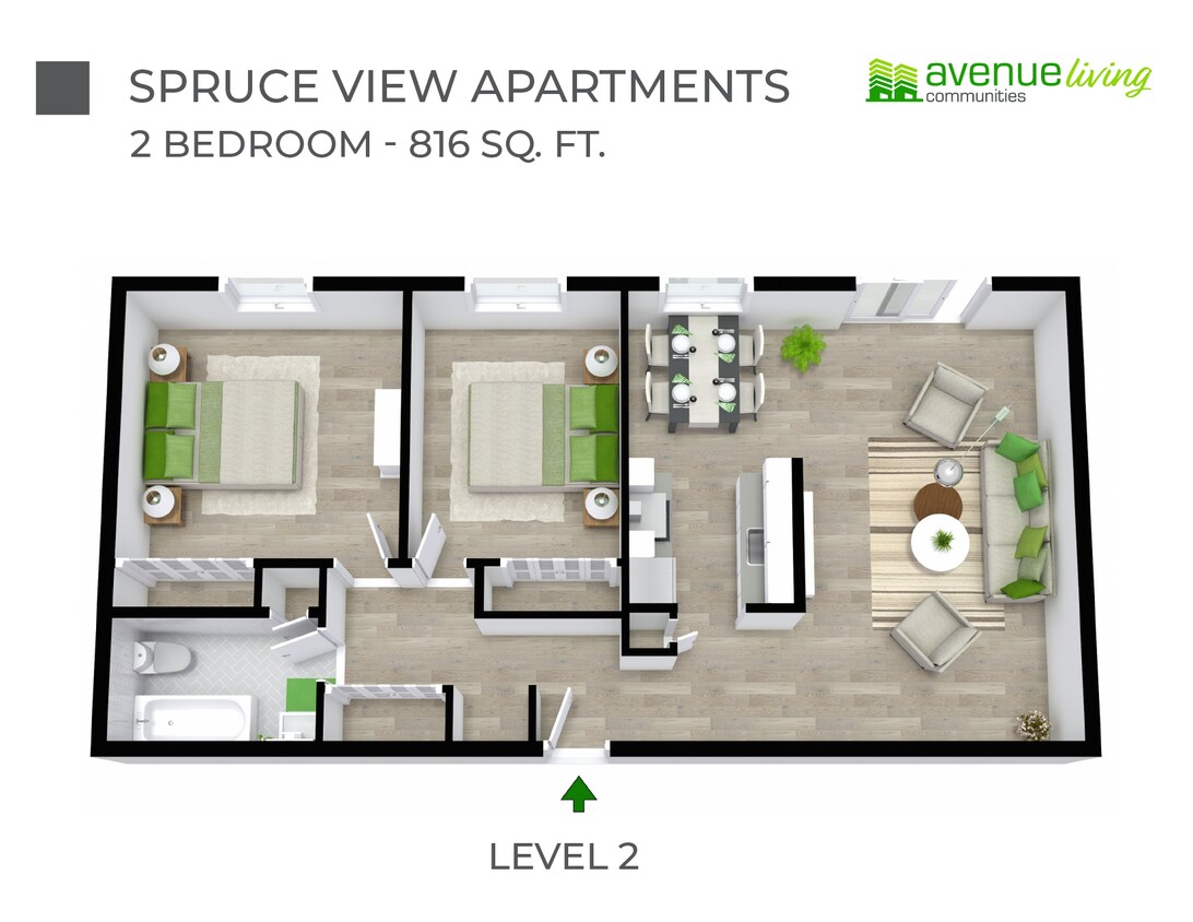 Plan d'étage - Spruce View Apartments