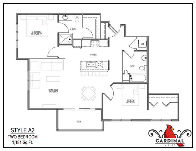 Building Photo - Spacious 2-Bedroom/2-Bath, largest end-uni...