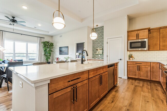 Large kitchen island with bar area in back - 1953 1st Ave SE