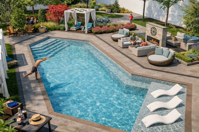 Piscine dans la cour - Sante Apartments