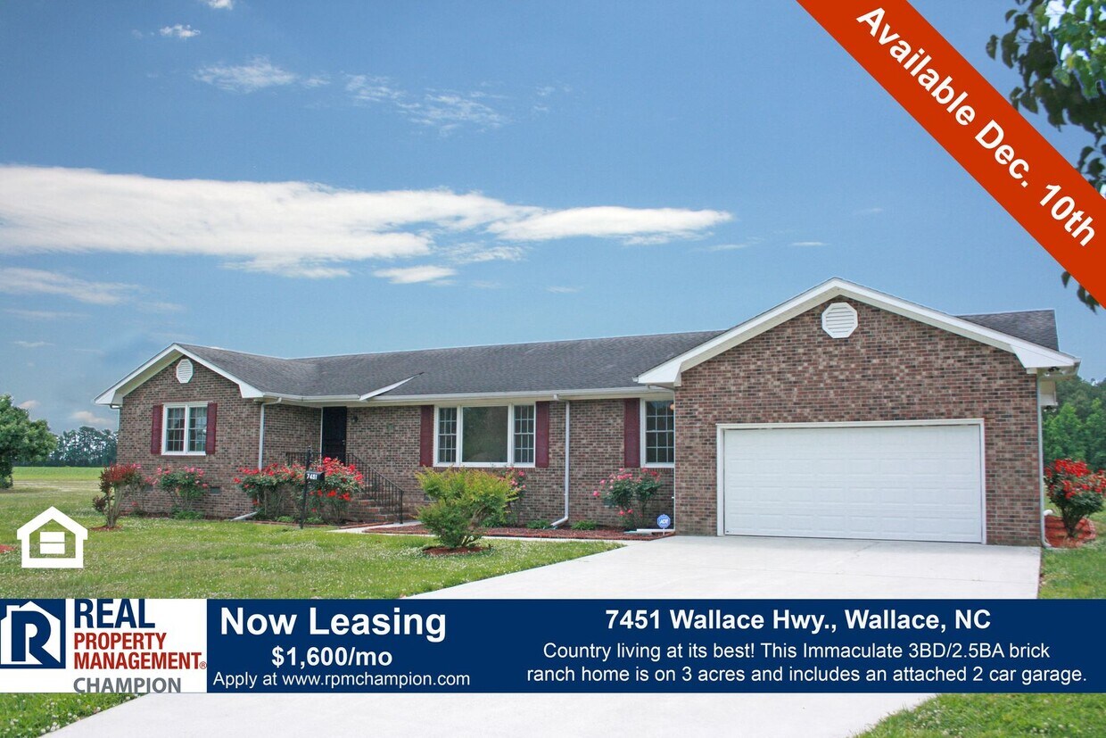 7451 Wallace Hwy, Wallace, NC 28466 House Rental in Wallace, NC