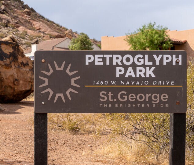 Petroglyph Park features petroglyphs from the ancient Anasazi