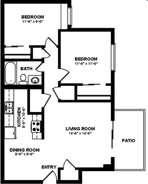 2BR/1BA - Bryant Manor