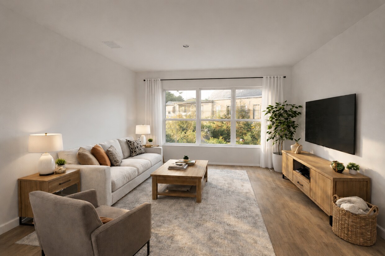 Sala de estar (renderizada por IA) - 1641 Groom Rd