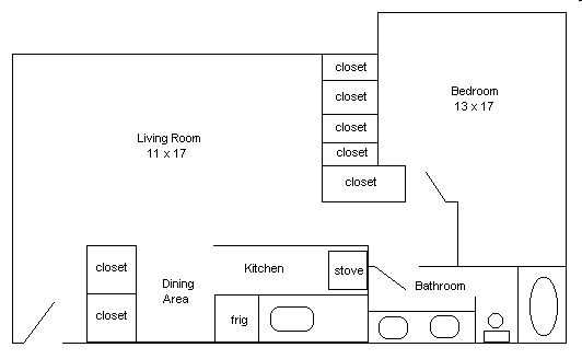 1HAB/1BA - Cedarbrook Apartments