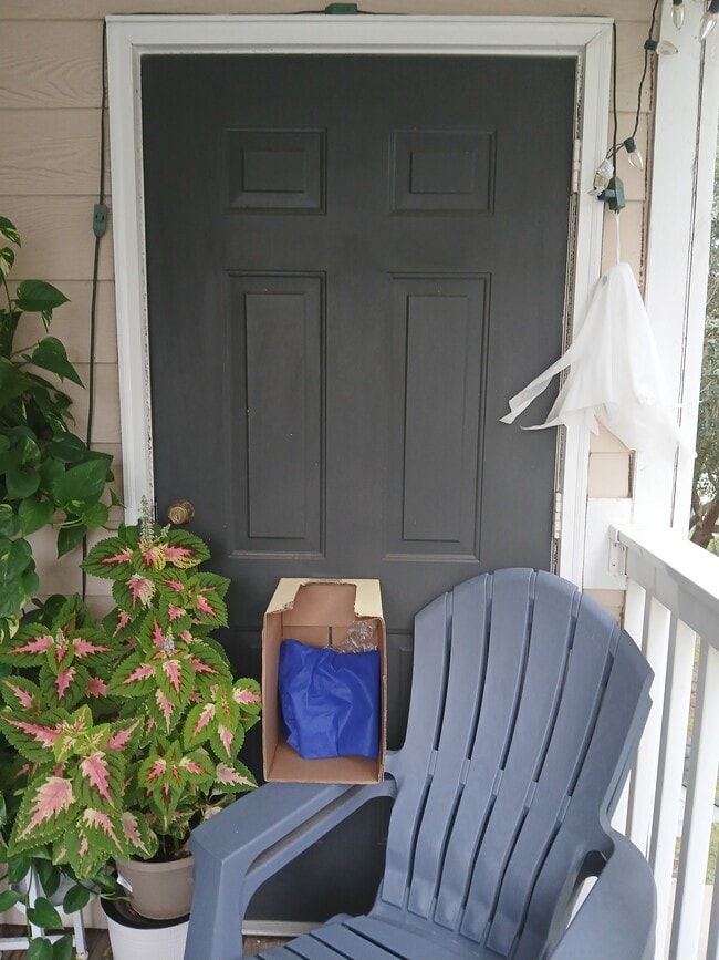 Storage closet access from deck - 100 Kensington Blvd