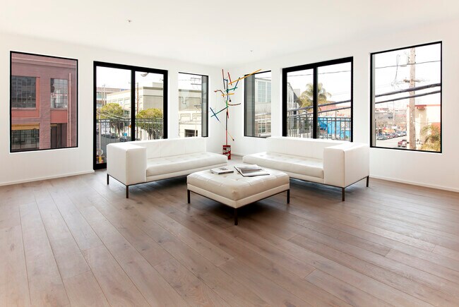 Corner Living Room with Two Balconies - 415 De Haro St
