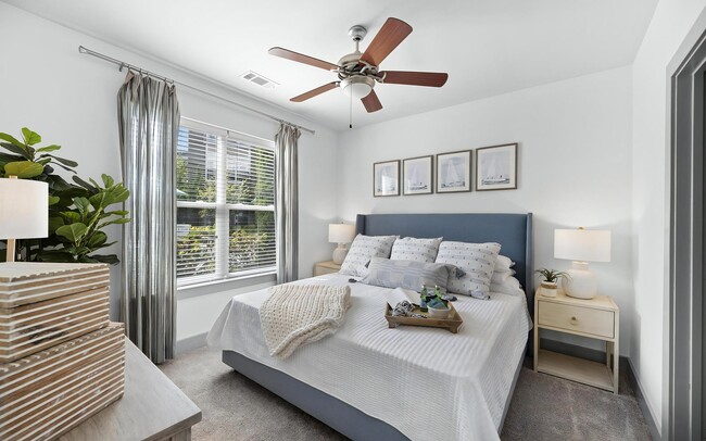 Spacious Bedroom with Ceiling Fan - The Landing at Vinnin Square