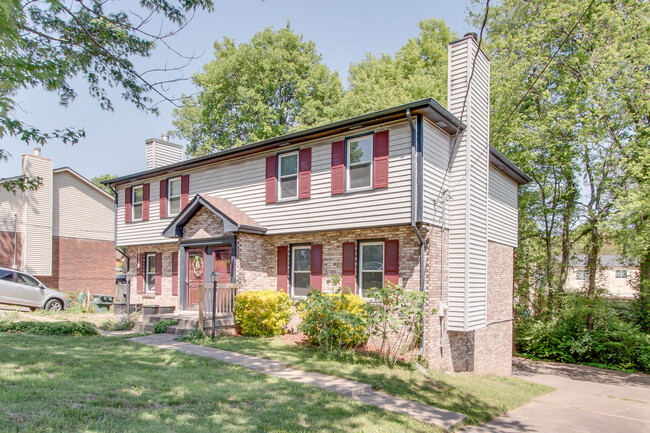 View of the front, side and driveway from the yard - 3210 Cedar Ridge Rd