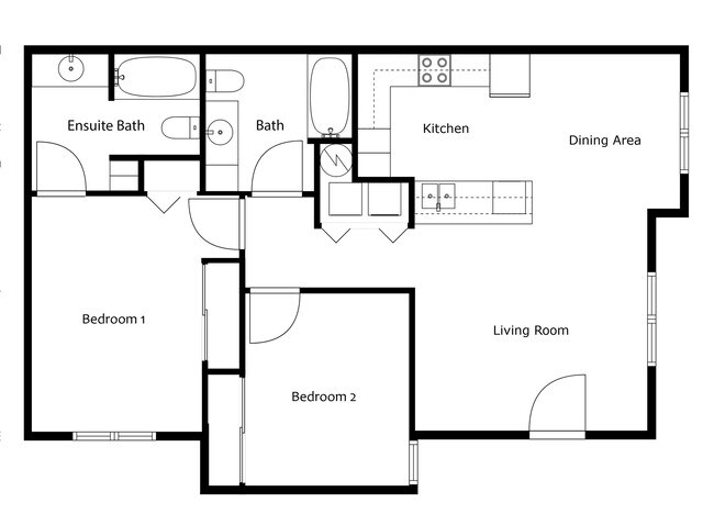 2 dormitorios, 2 baños - Parkside Village