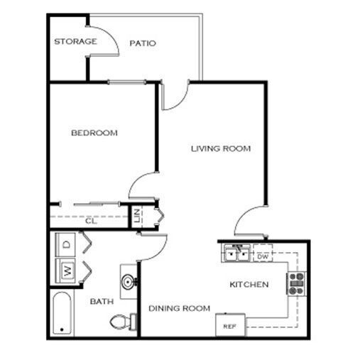 Plano de planta - South Creek Apartments