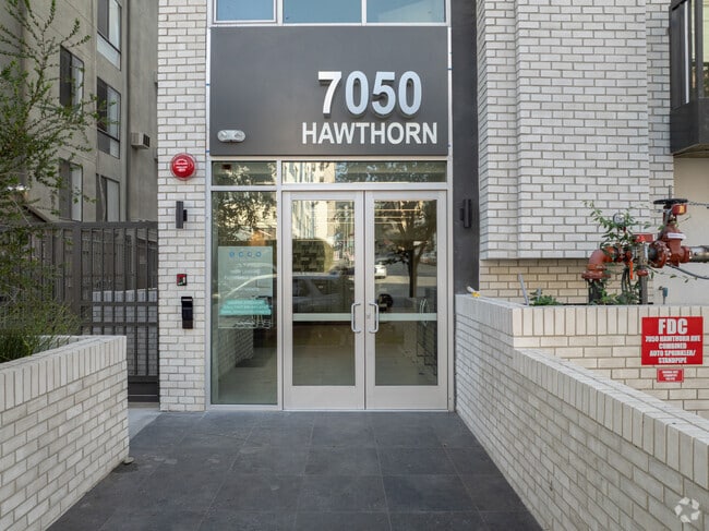 Building Entrance - 7050 Hawthorn – Coliving + Traditional Units