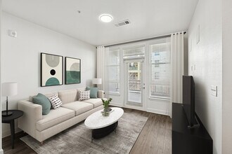 Refreshed Finishes living room with hard surface flooring - Avalon Cherry Hills