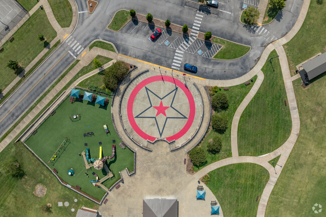 Fischer Park has a beautiful Tennessee star mural in Spring Hill.