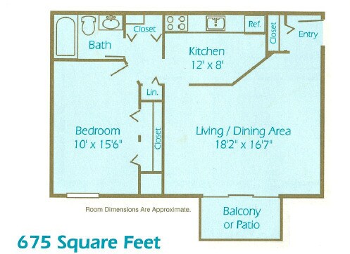 Fawn Lake Apartments – 1 Bed 1 Bath Northside