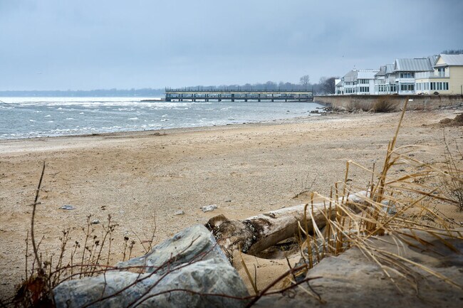 The Crystal Beach shoreline in spring.