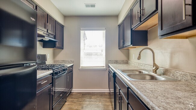 Beautiful Expresso Cabinets - Poquoson Place Apartments