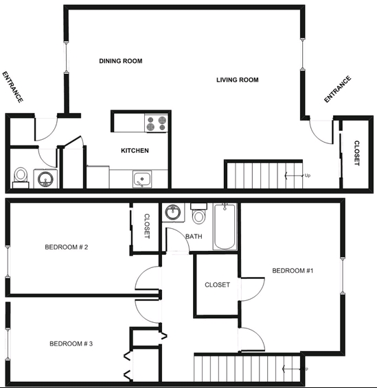 3HAB/1.5BA - Hickory Ridge I & II