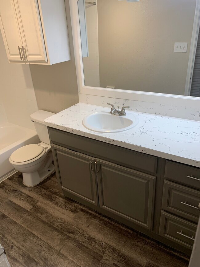 Partially renovated Bathroom - Memorial Fountain