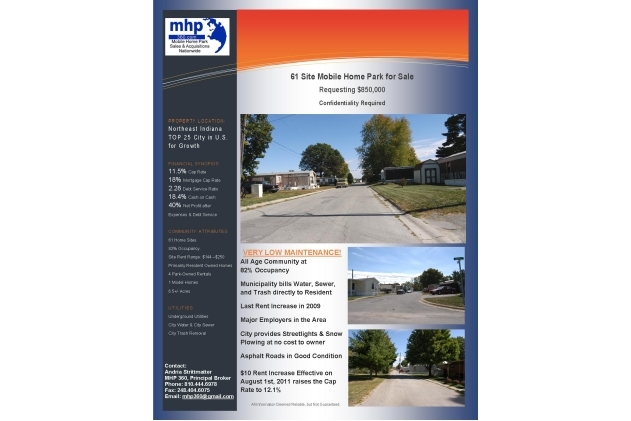 Marketing Brochure/Flyer - MOBILE HOME PARK #9