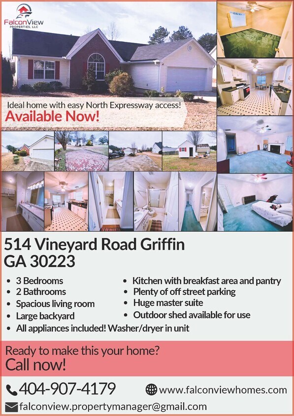 514 Vineyard Rd, Griffin, GA 30223 House Rental in Griffin, GA