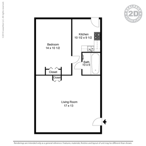 1BR/1BA - Broadway Park Apartments