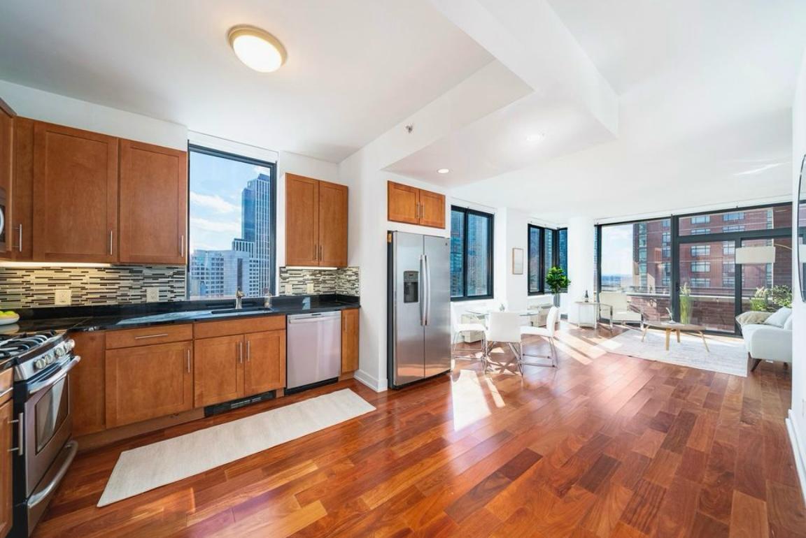 Open layout Kitchen and Living Room - 389 Washington St