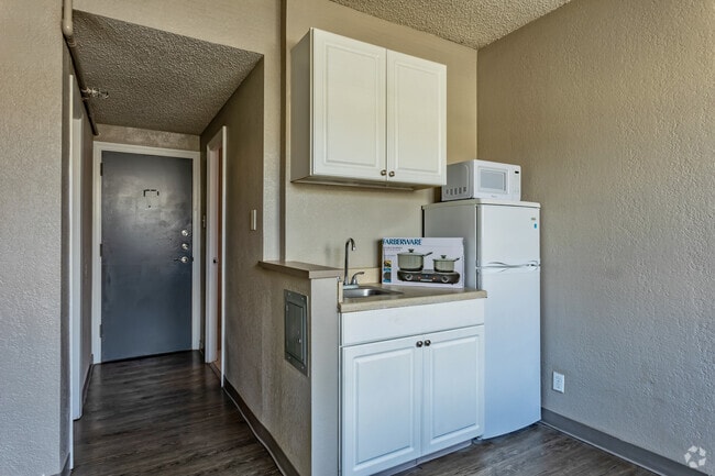 Deluxe Studio - 380 SF - Kitchen - The Que