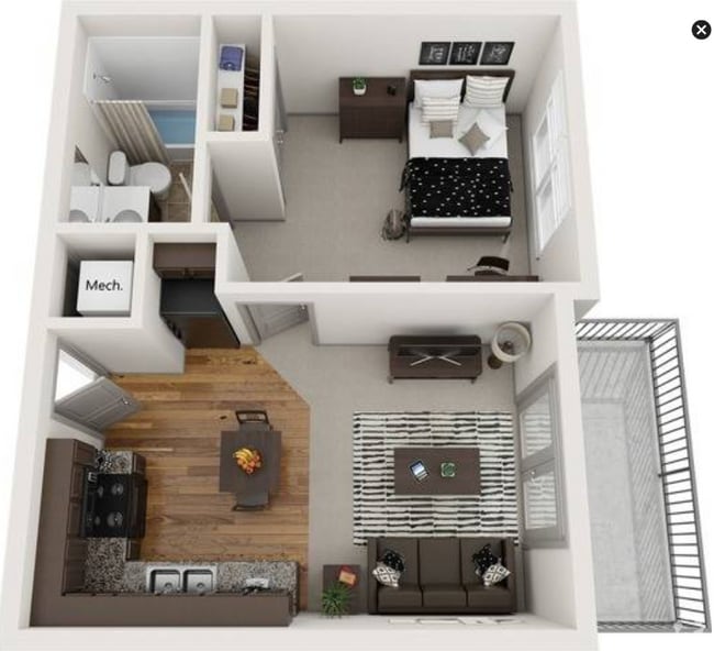 Gilpin Apartments for Rent with High Ceilings Richmond, VA 1