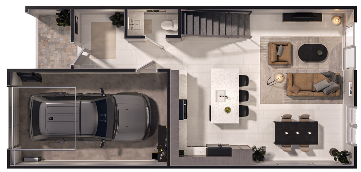 Plano de planta - Elevate Townhomes