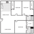 Three Bedroom, Two Bathroom, 1350 SQFT