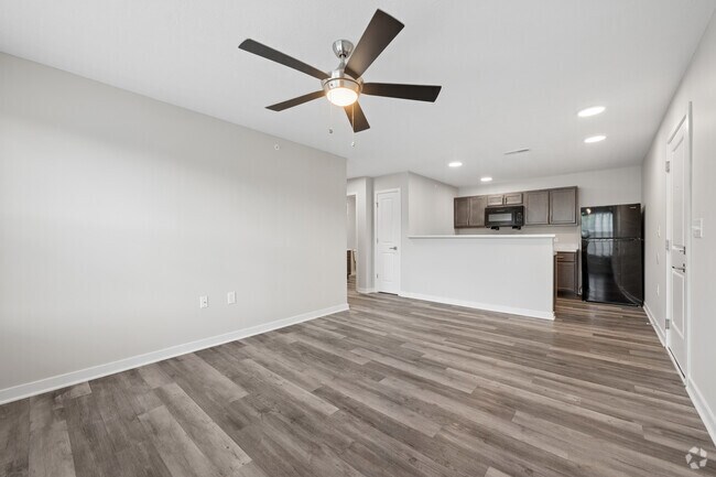 2BR, 2BA - 1,018SF - Living Room/Kitchen - The Meadows