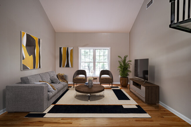 Sala de estar - Boston Post Apartments