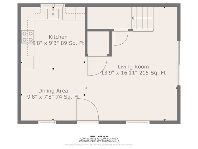 Plano del apartamento E, 1.ª planta - 292 Mansion St