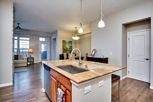 Granite counter tops. Oversize 16guage stainless steel sink - 7820 Inverness Blvd