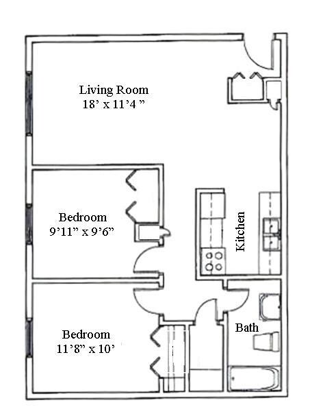 2BR/1BA - Chateau I Apartments