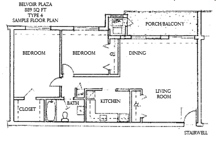 2BR/1BA - Belvoir Plaza Apartments